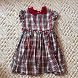 Bella Bliss Red Plaid Kids Formal Dress